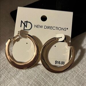 New Directions Gold Hoop Earrings